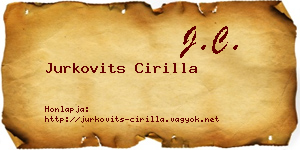Jurkovits Cirilla névjegykártya